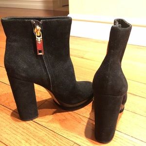 DOLCE VITA "Jemma" Black Suede Platform Bootie